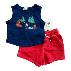 Tucker + Tate Navy Summer Camping Buddies Outfit 3 months